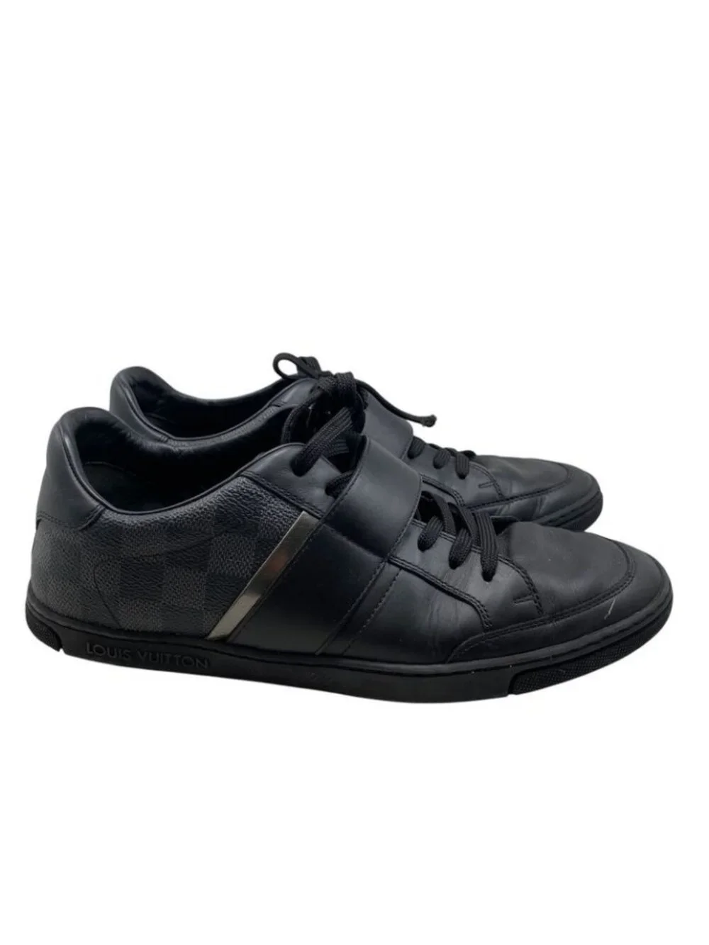 Louis Vuitton Graphite Low Cut Sneakers Size 7 Em0441 - Picture 4 of 13